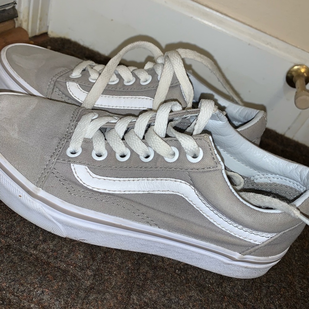 gray and white vans